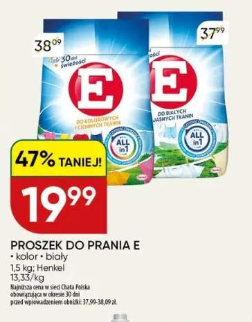 Proszek do prania E kolor +1 wariant
