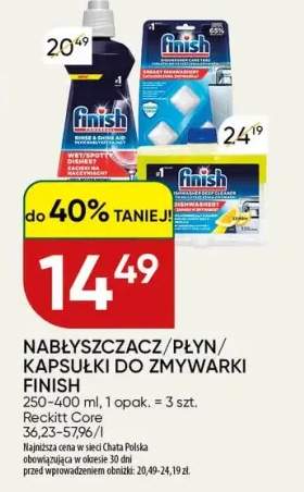 Nabłyszczacz płyn lub kapsułki do zmywarki Finish