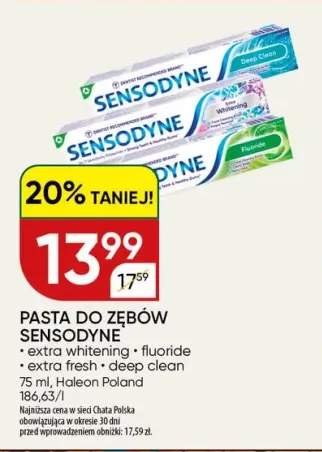 Pasta do zębów Sensodyne extra whitening +3 warianty